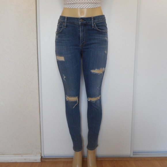 AGOLDE Jeans Size 29 Skinny Distressed Denim - Picture 2 of 15